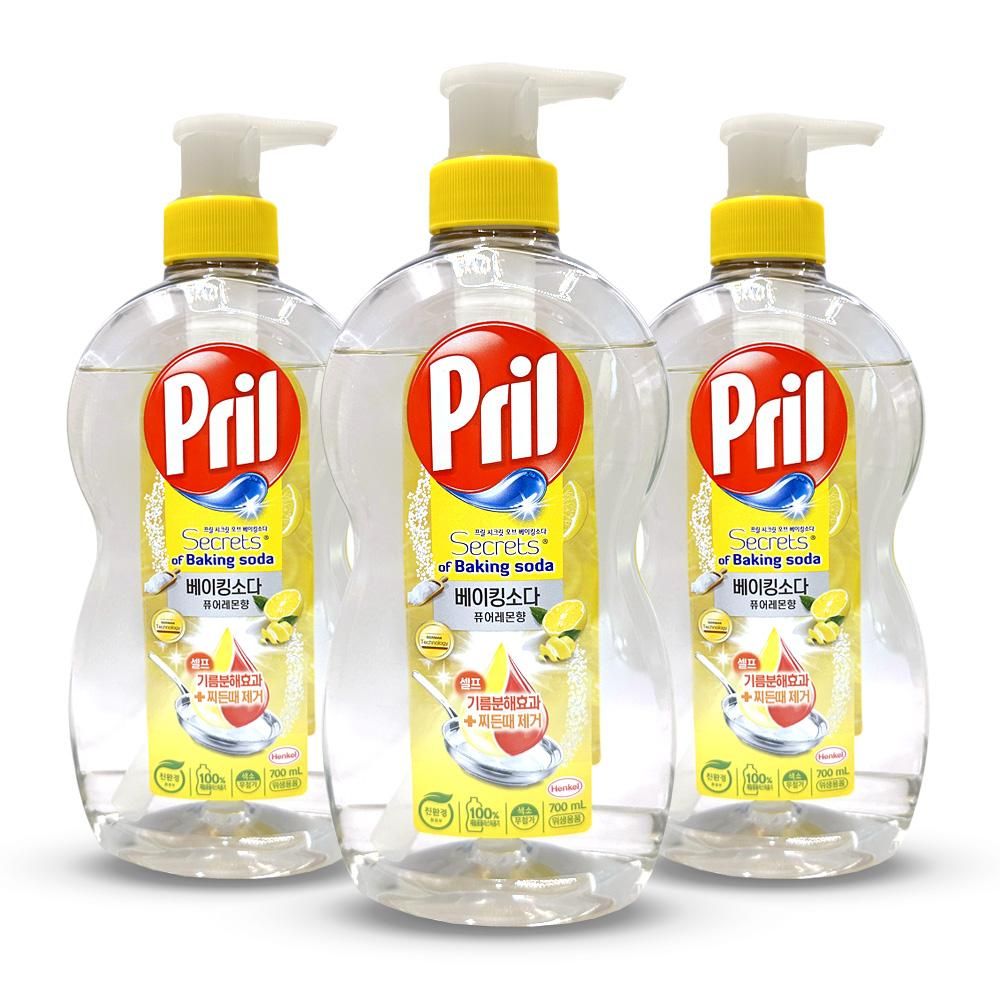 헨켈 프릴 베이킹소다 퓨어레몬향 주방세제 700ml 3개