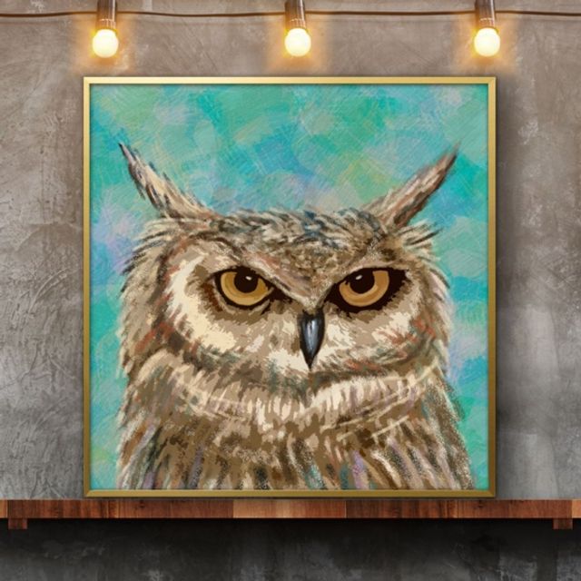 부엉이그림 액자 50G OWL1 풍수그림 돈들어오는