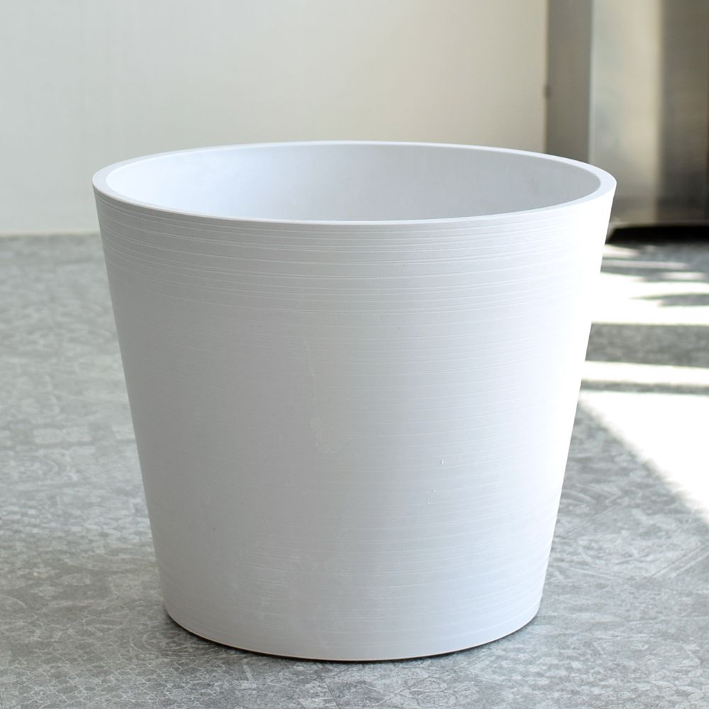 우레탄 플라스틱 스탠다드 화분 L 50x42cm 화이트