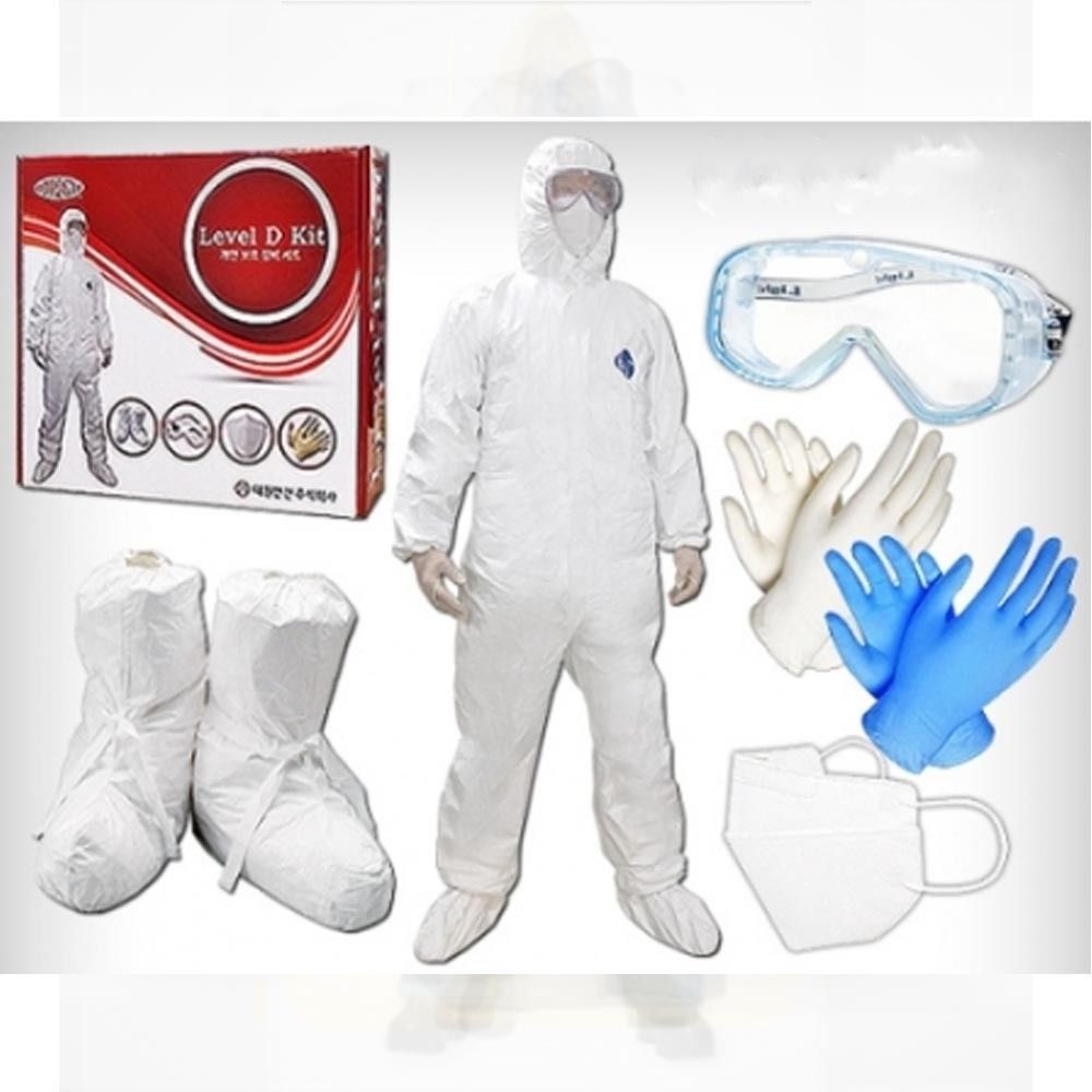 보호구 세트 부츠 D KIT A 마스크 고글 장갑 보호복