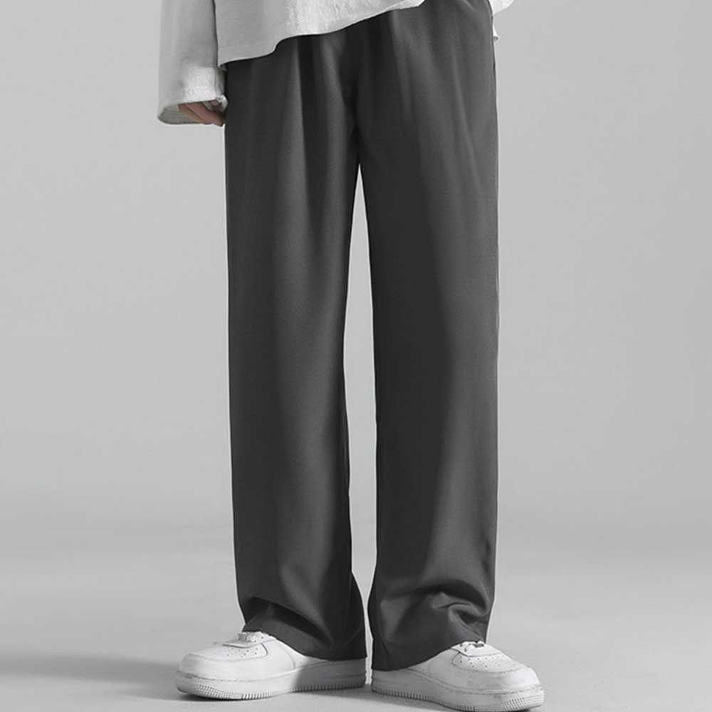 데일리 쿨링 남성 팬츠 여름 밴딩 와이드 무지 바지