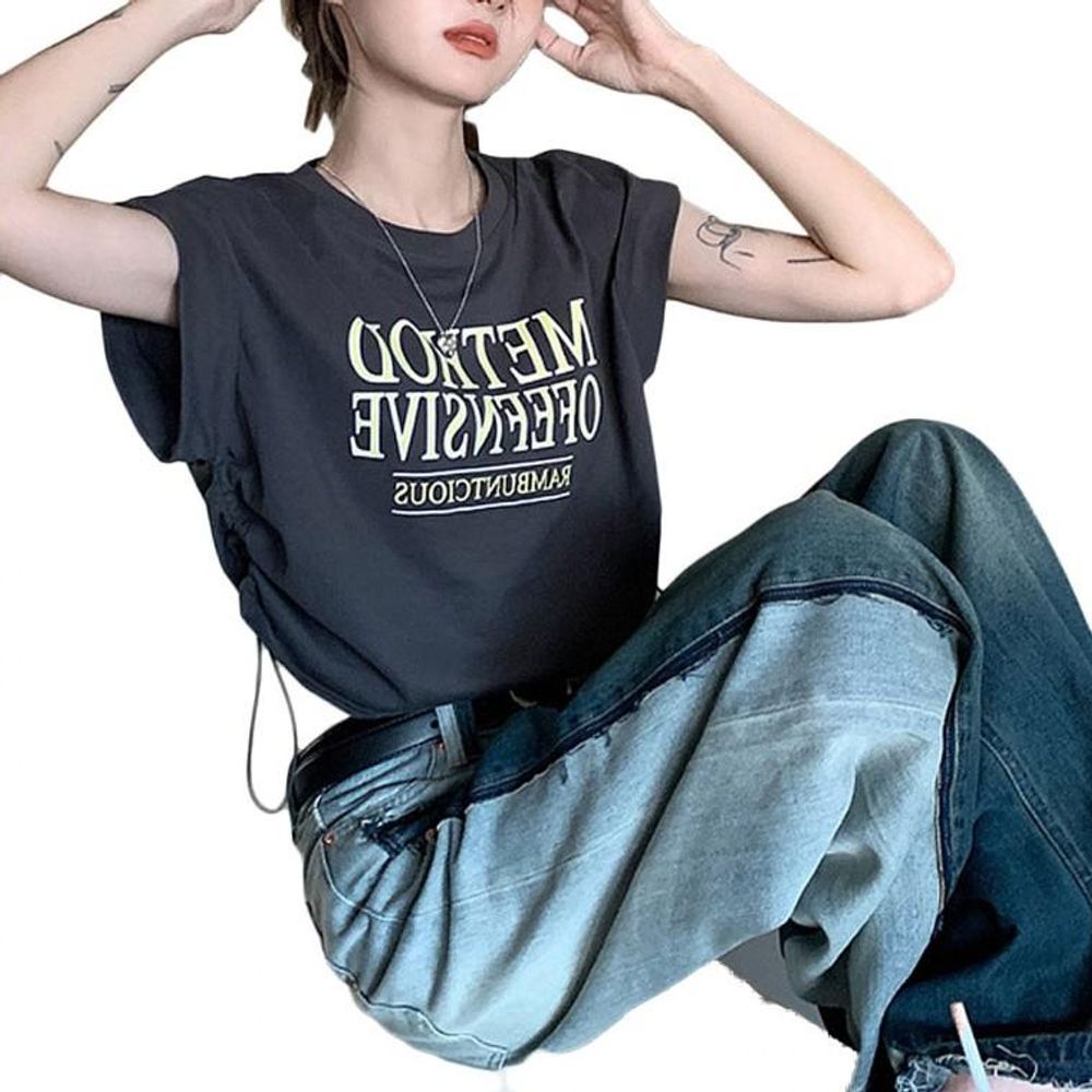 티셔츠 나시 여름 여자 민소매 패션티 시원한 신상 캐