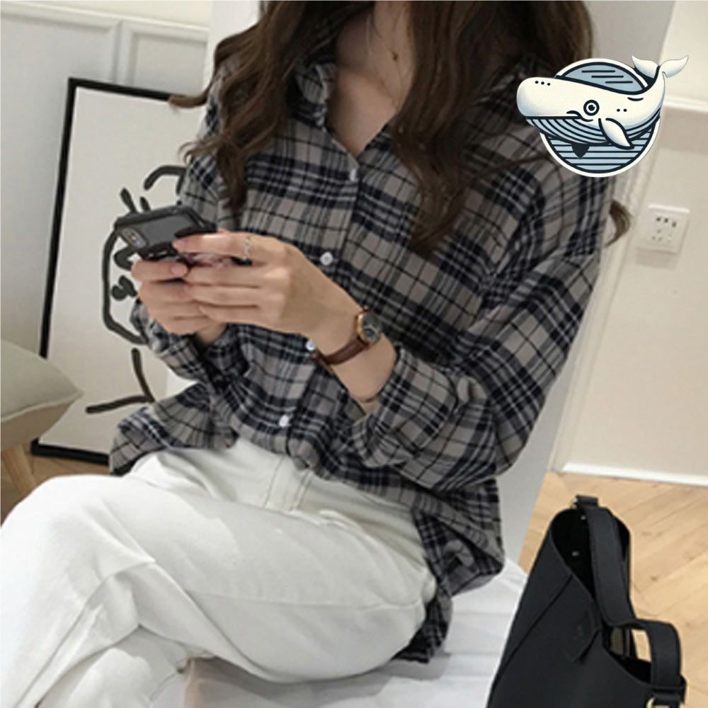 편안한 데일리 체크 셔츠 캐주얼 스타일 여행과