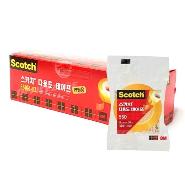 3M 스카치 다용도 테이프 18x30M 12개입 1갑 리필