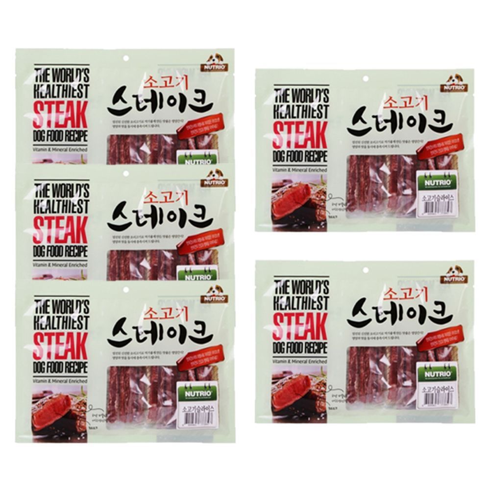 강아지 스테이스 소고기 일상 슬라이스 300g 5P 애견