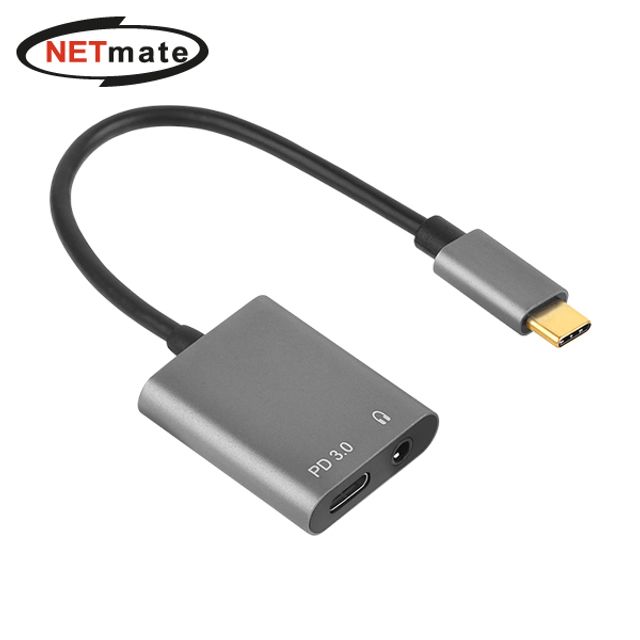 NM-TCS02 USB-C to Audio 3.5+PD 컨버터 이어 KW0355