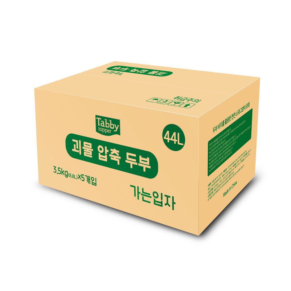 테비 괴물 압축 두부모래 (가는입자) 3.5kg X 5개입