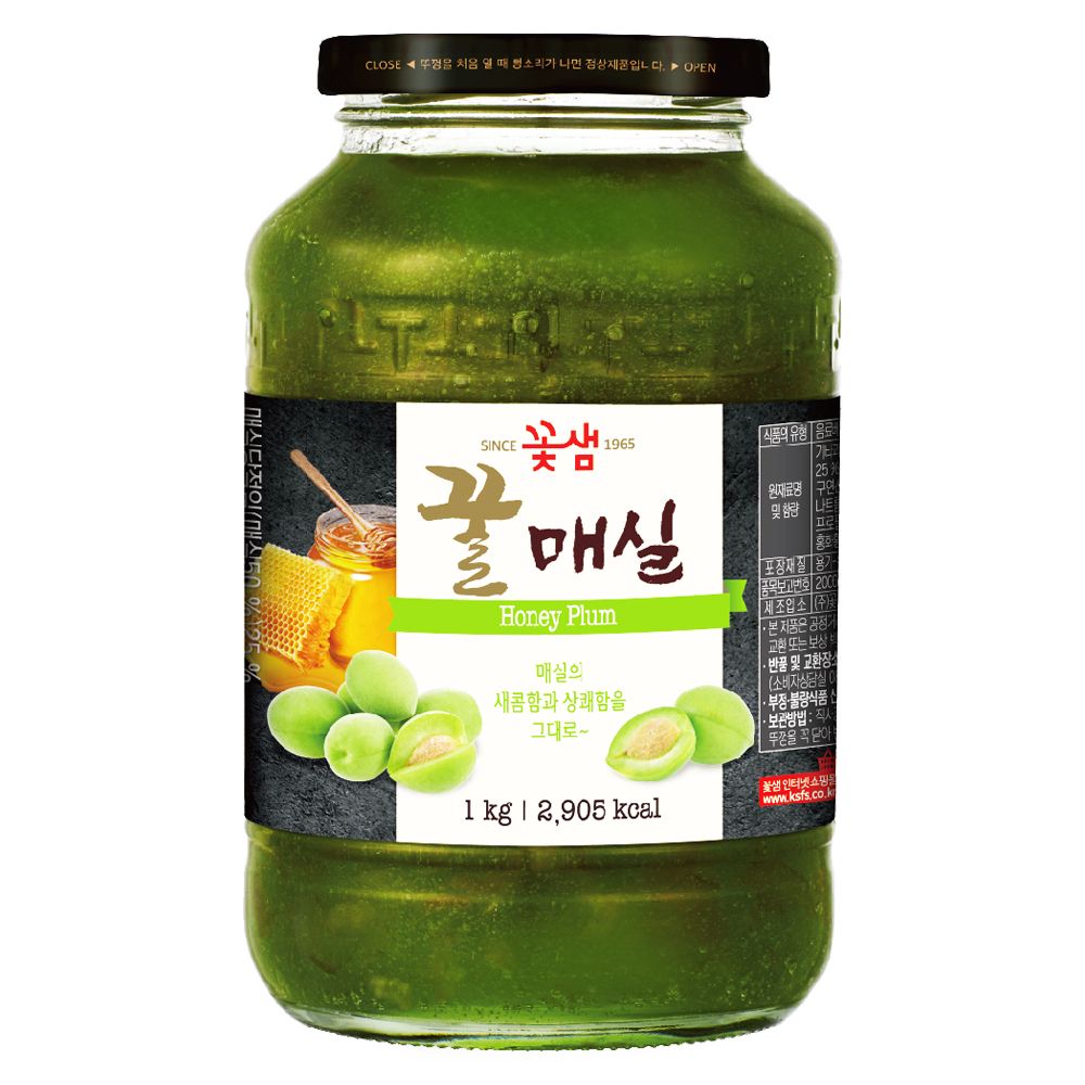 꽃샘 국내산 청매실 과육이 풍부한 꿀매실차 1kg