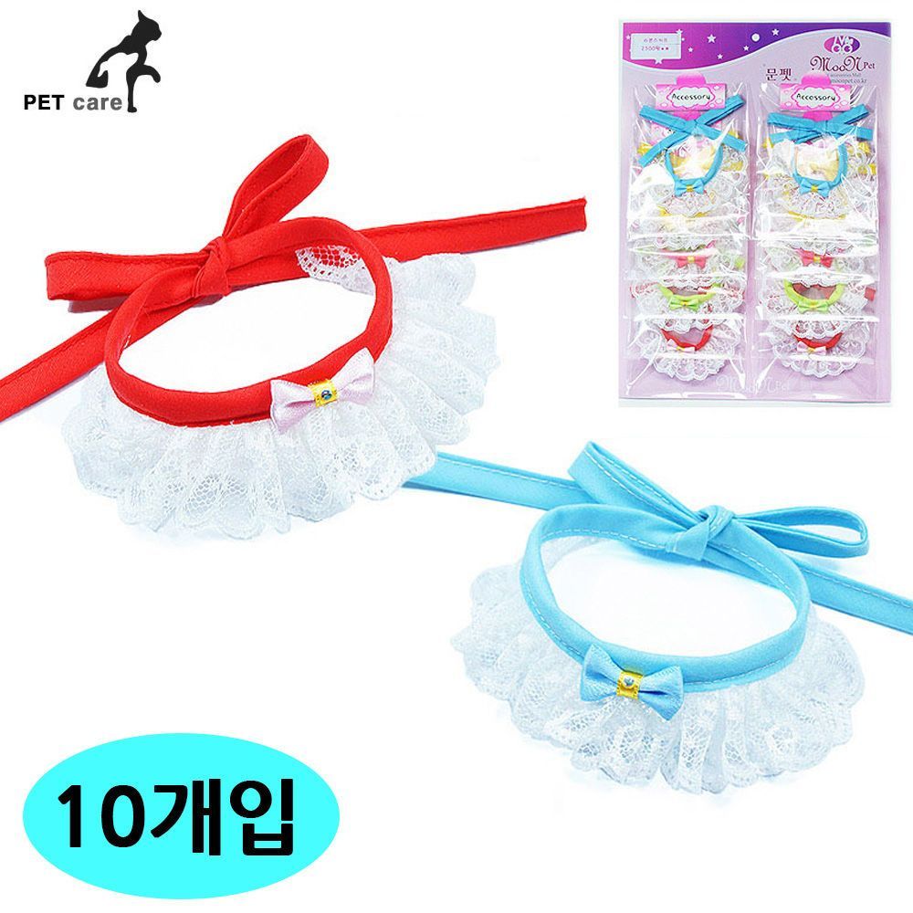문펫 리본 스카프 5색 x 2개씩 총 10개입 1판