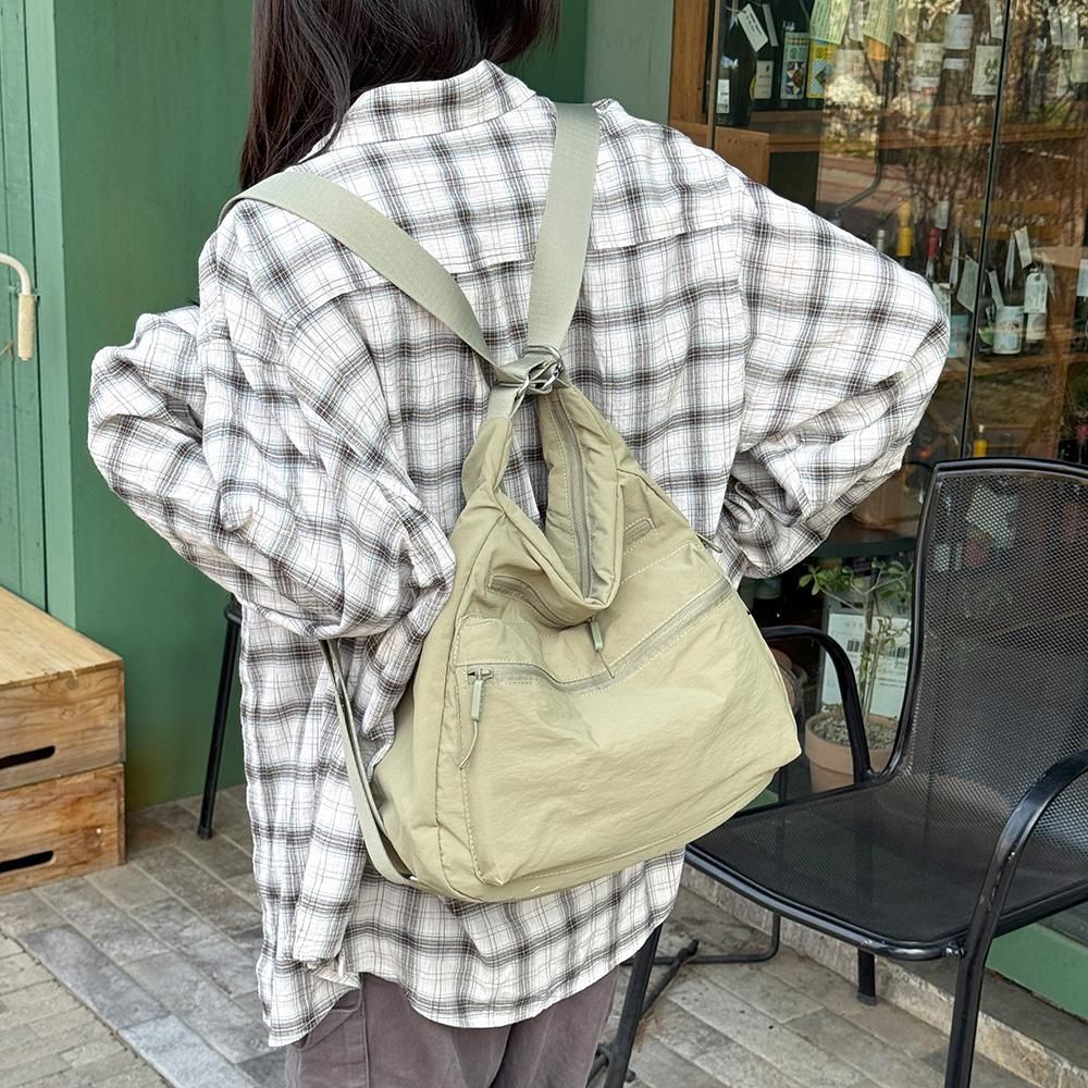 여성 데일리 캐주얼 숄더백 조리 포켓 백팩 가방