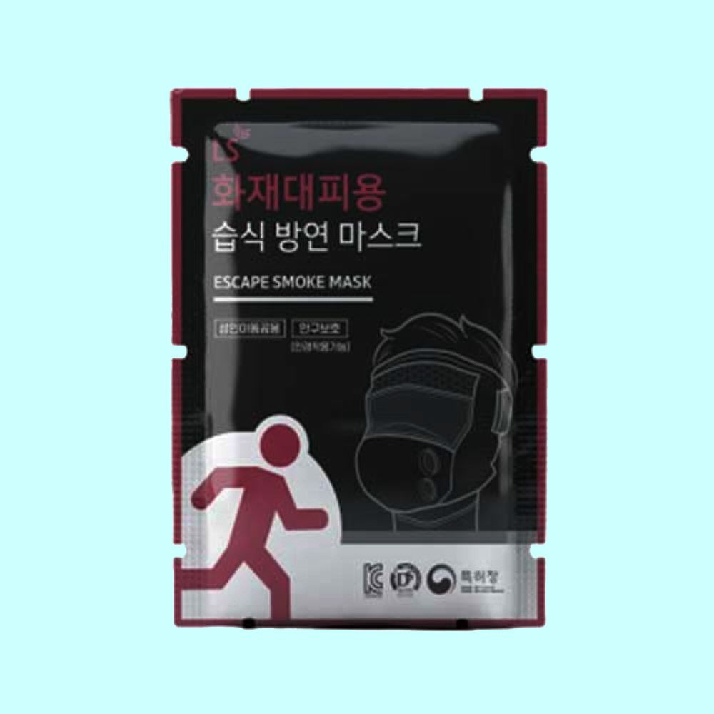 M 녹색안전 LS화재대피 습식방연마스크 화재대피 마스