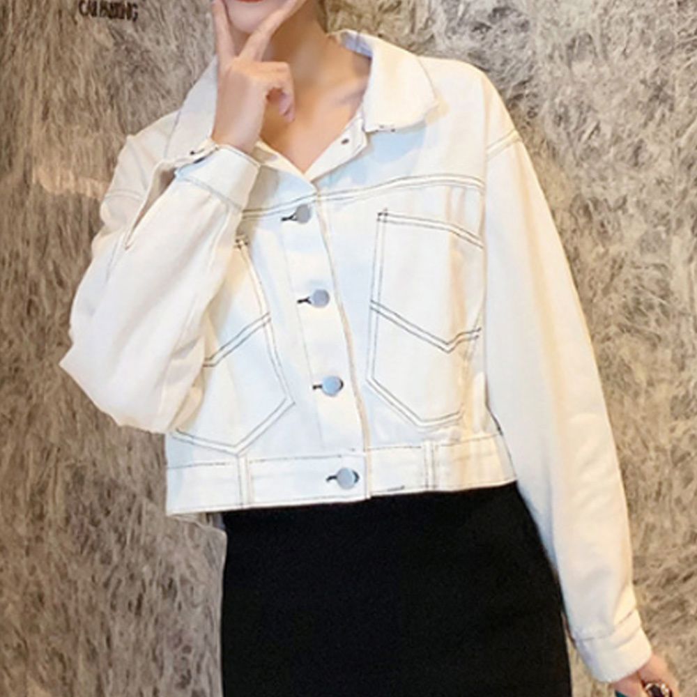 데일리 캐주얼 여성 세미 크롬 자켓 여리여리 점퍼
