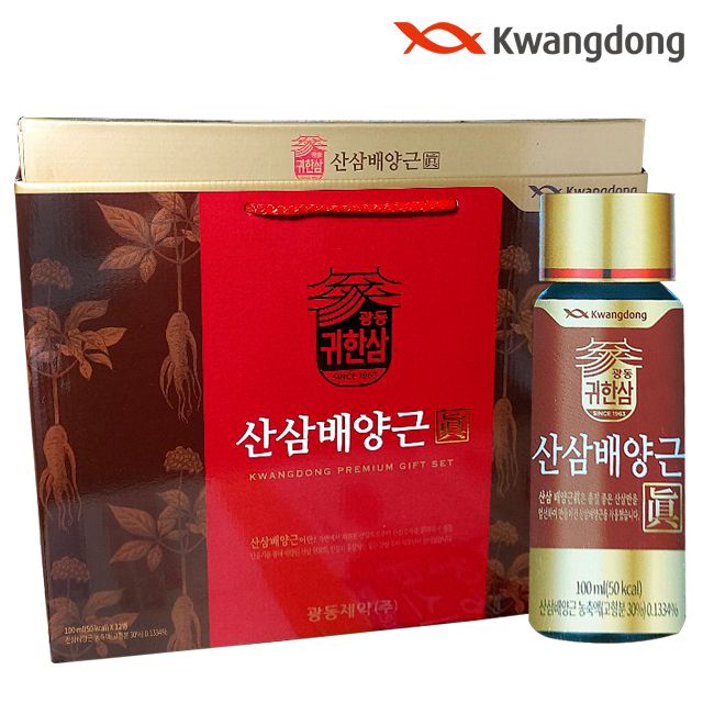 광동 산삼진액 배양근 선물세트 100ml x 12개입