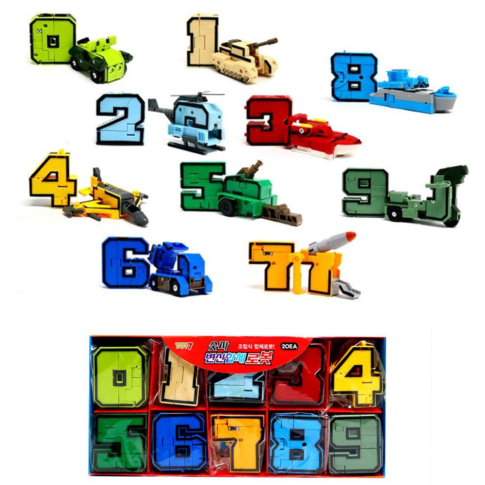 아이티알,NE 변신합체 숫자로보트 장난감 수공부 놀이 X20개(혼합)