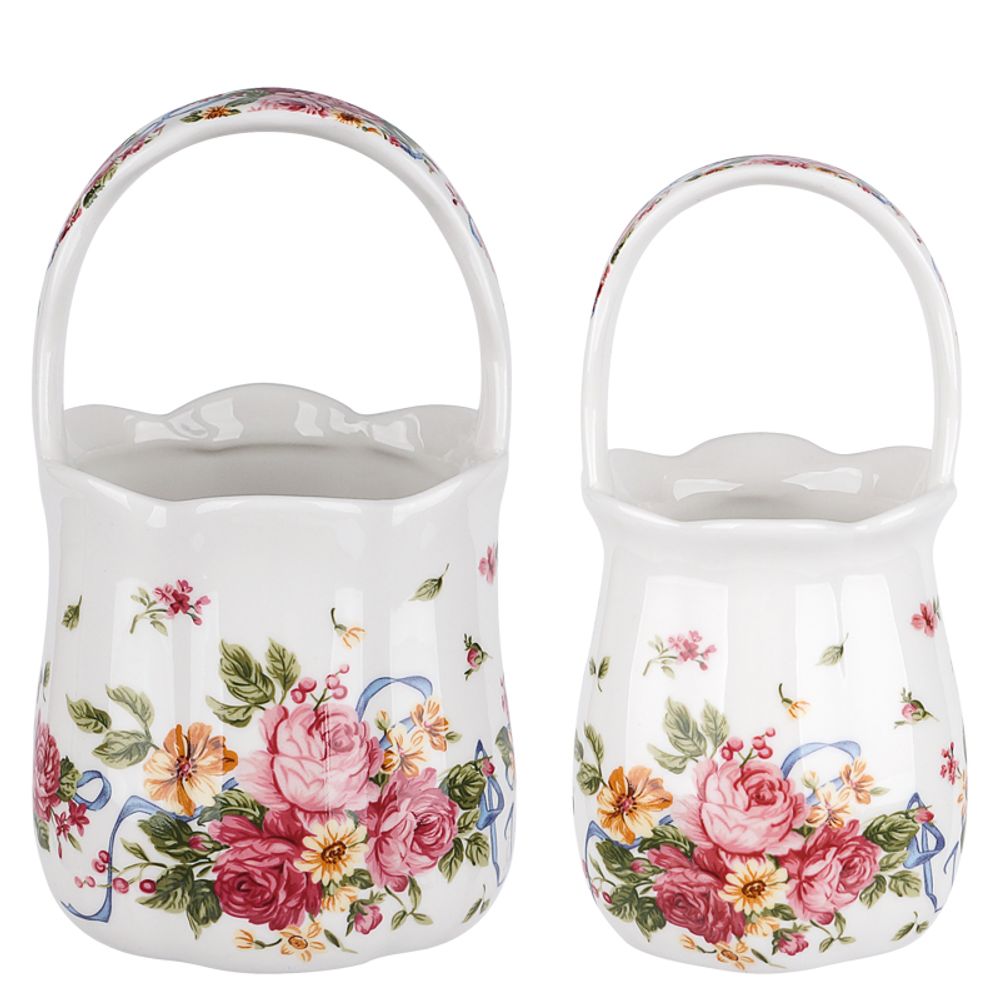 허니문 로즈 꽃수반 티 커트러리 수저통