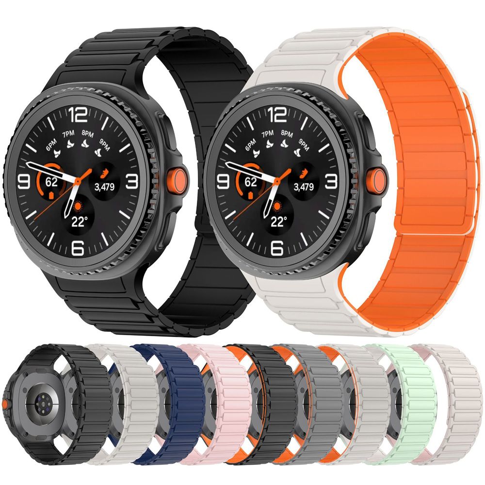 갤럭시워치8 양면 스트랩 마그네틱 실리콘 스포츠밴드 일체형 40mm 44mm 호환