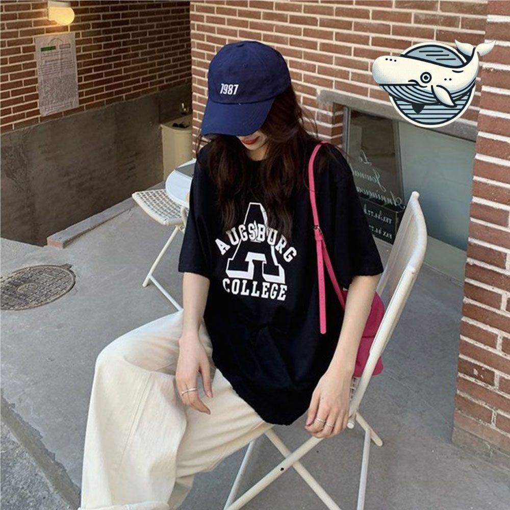 캐주얼 영문 프린트 티셔츠 여름 반팔 박시핏