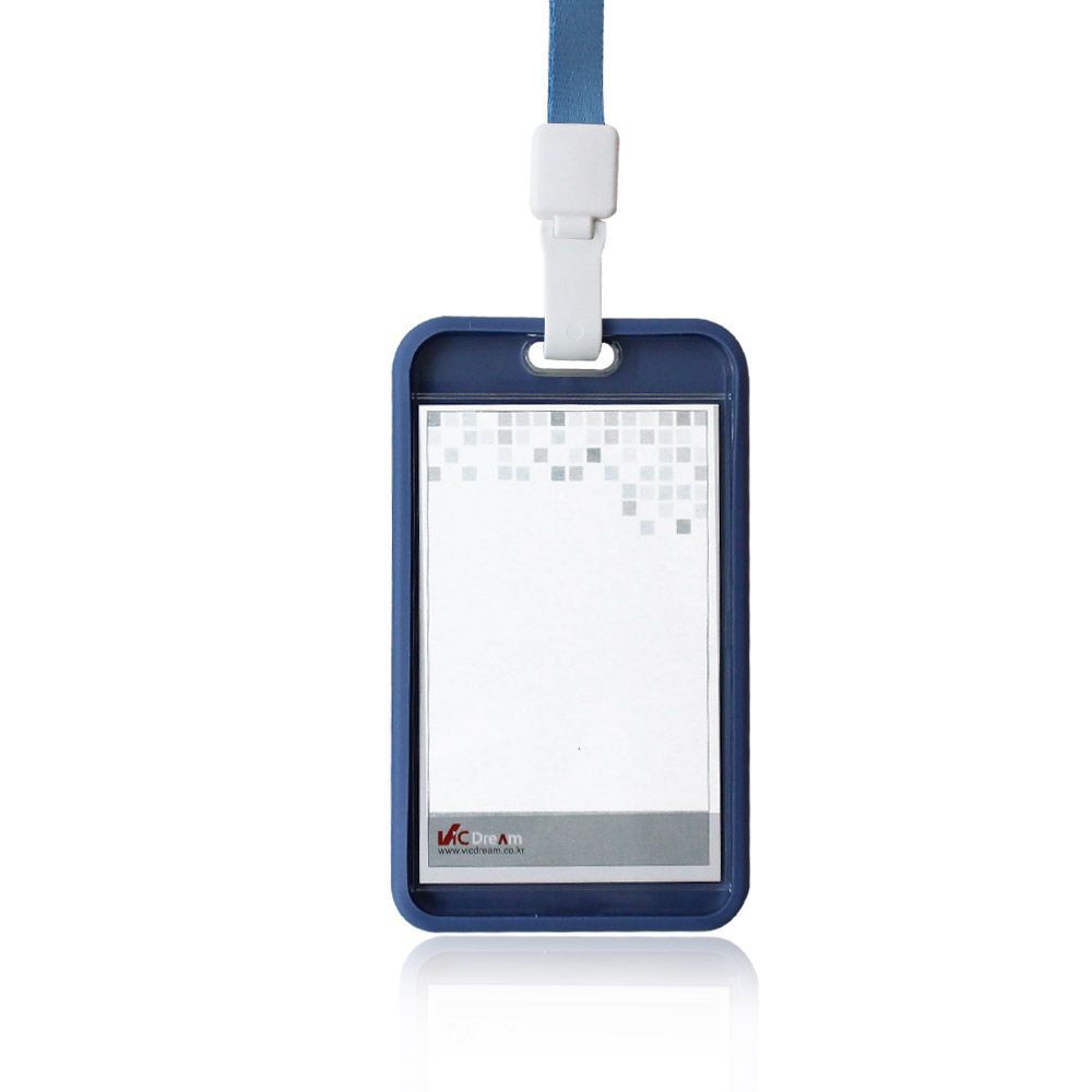 실키ID 명찰(세로)3개입 블루(끈추가) x2