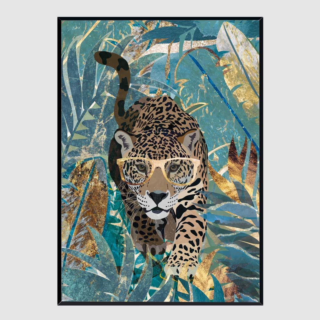 액자 Curious jaguar in the rainforest A2사이즈