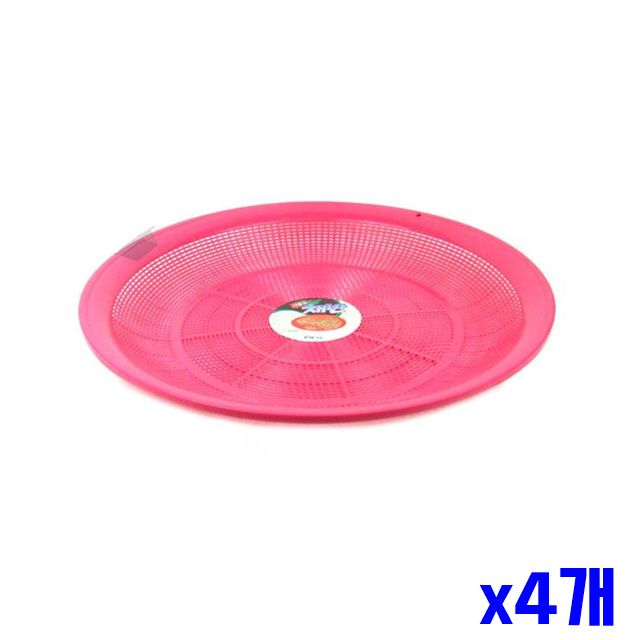 물빠짐 x4개 채반 주방용품 채망 58.5x7cm 원형 납작