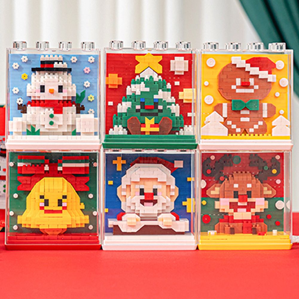 크리스마스 트리 산타 블록 액자 만들기 돌봄 놀이