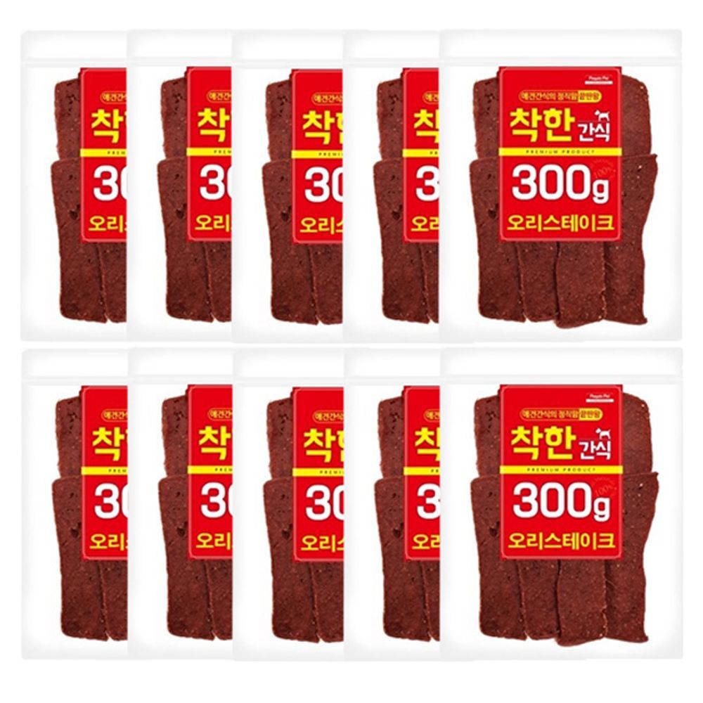 강아지 오리고기 간식 일상 300g 10P 소포장 스테이크
