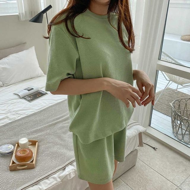데일리 여름 야외활동 기본 반팔티 데이 셋업