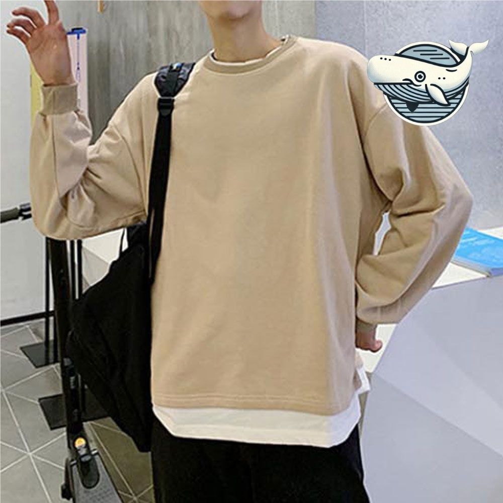 여유로운 오버핏 라운드넥 전체핏 티셔츠 간절기