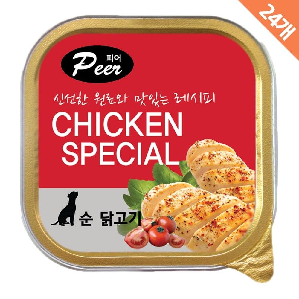 피어 사각캔 순닭고기 100g x24