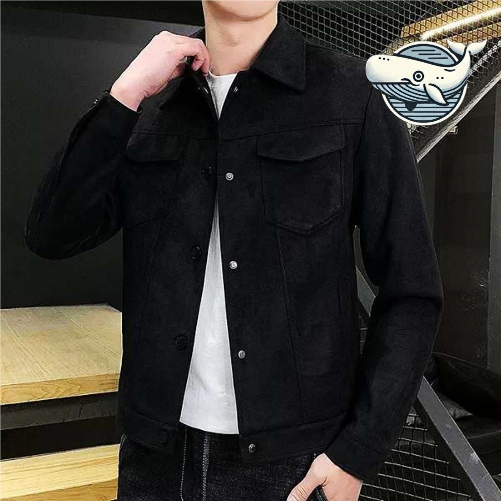 남성용 스웨이드 트러커 자켓 데일리 아우터