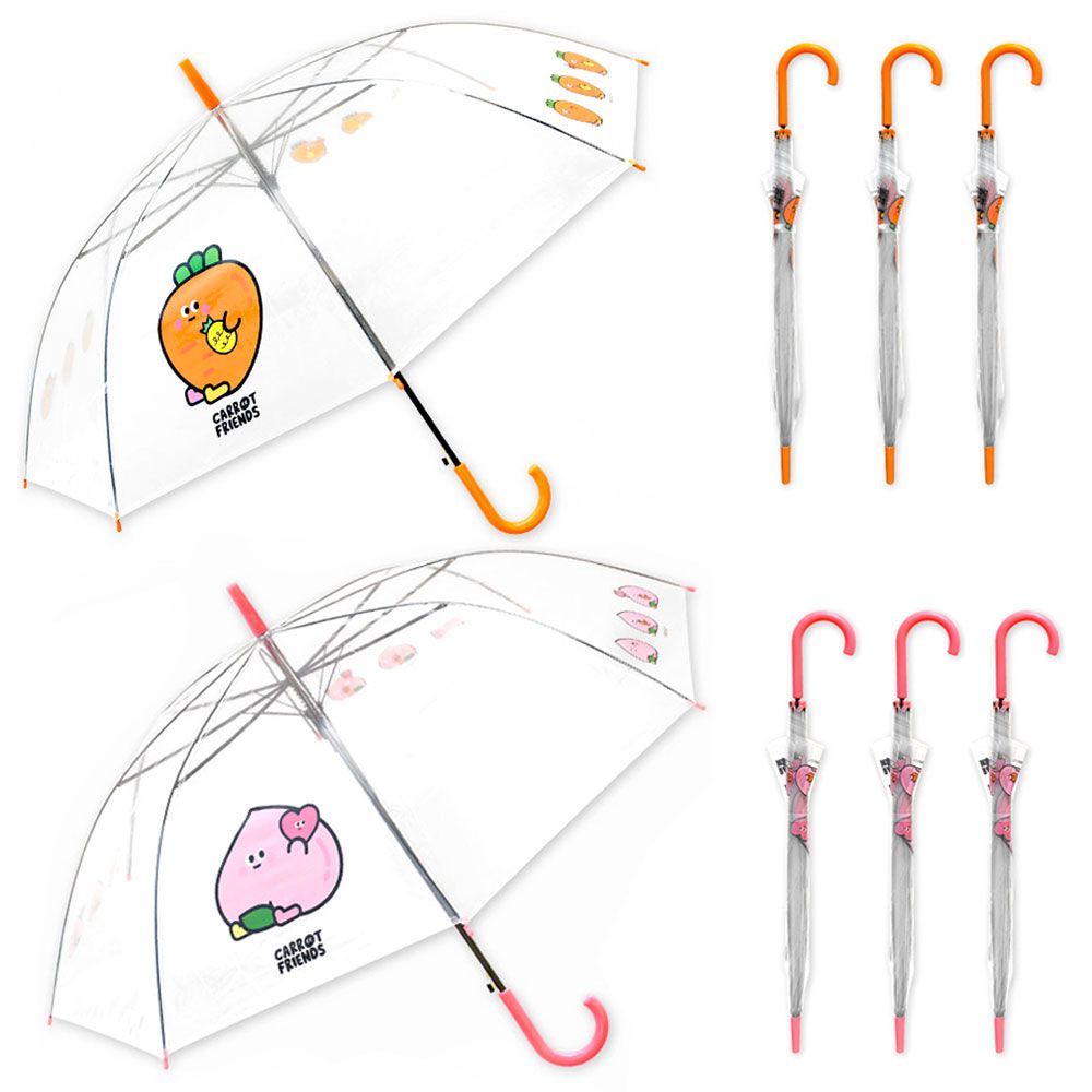 당근친구들 투명우산 3개묶음(색상선택) 캐릭터우산