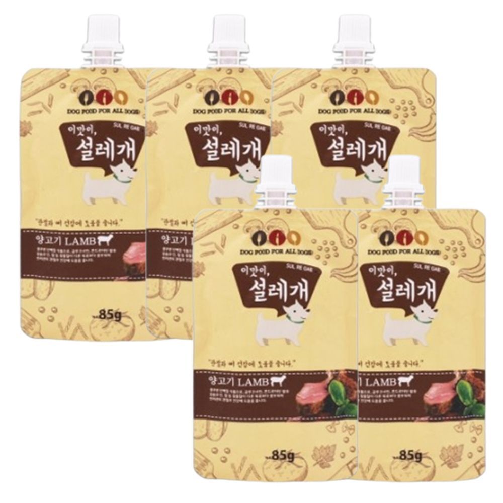 강아지 파우치 짜먹는 일상 간식 양고기 85g 5P 관절