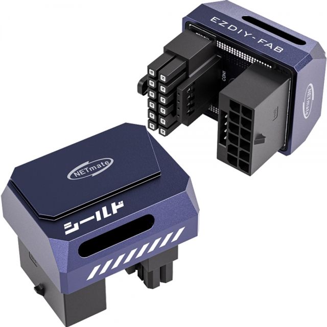 12V-2x6 변환 어댑터 알루미늄 퍼플 RVS 180도 EZDIY