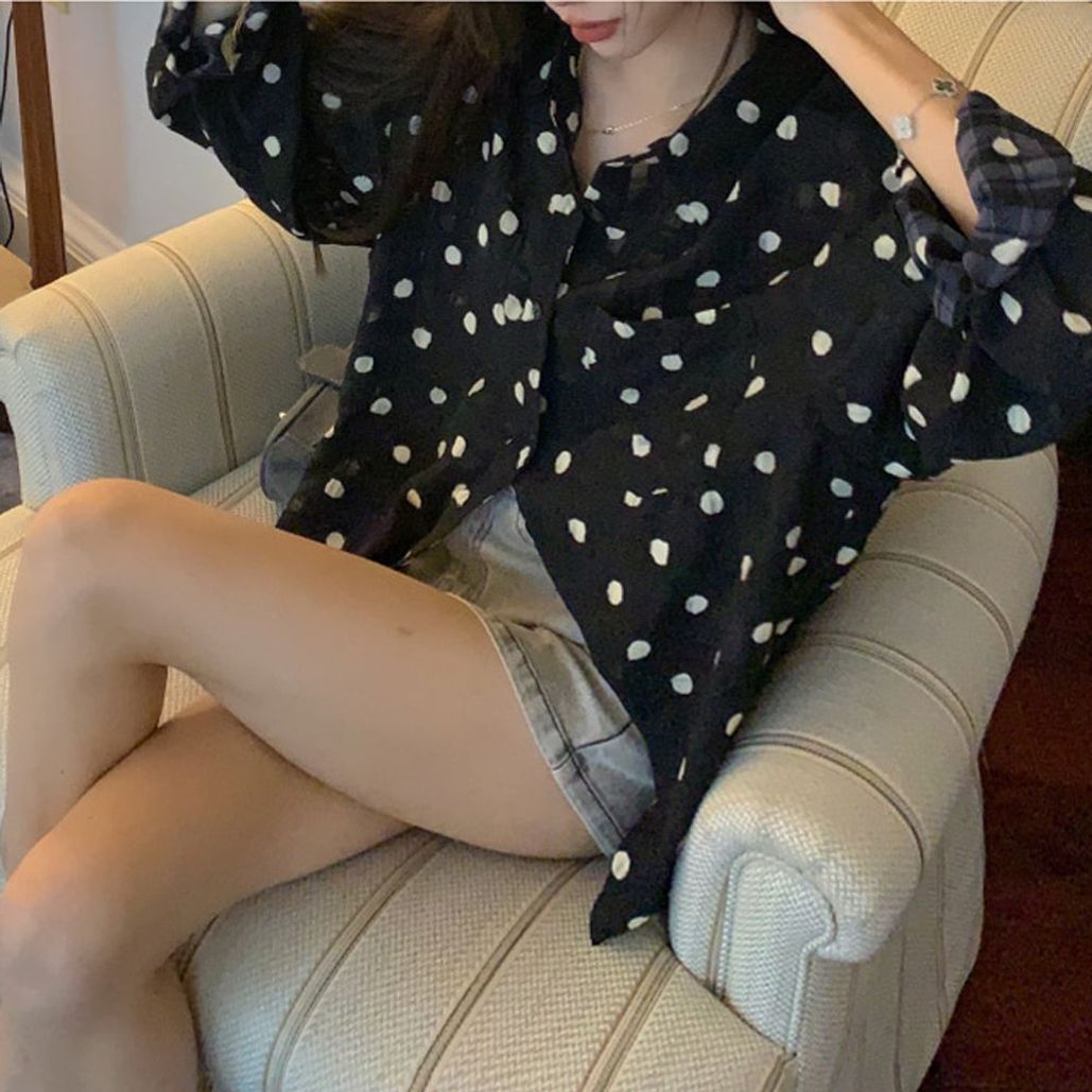 모임룩 클럽룩 시스루블라우스 홀복 시스루 여성