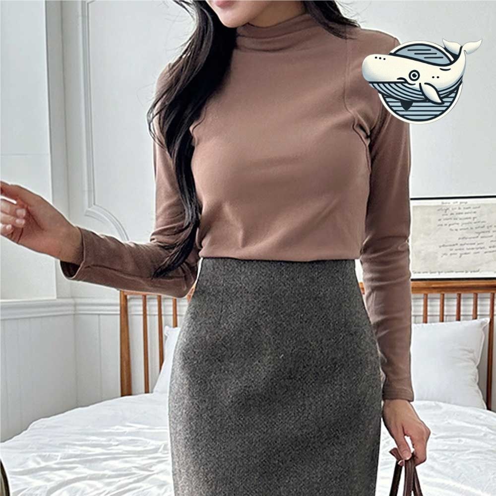 봄가을 필수 기본 폴라 티셔츠 데일리 슬림핏