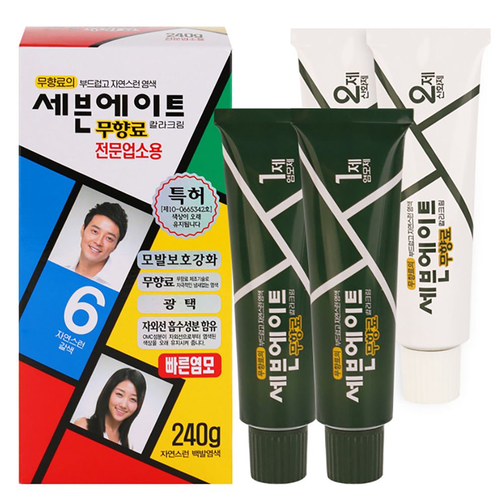 광택있는 건강한 머릿결 대용량 염색약 자연스런 갈색