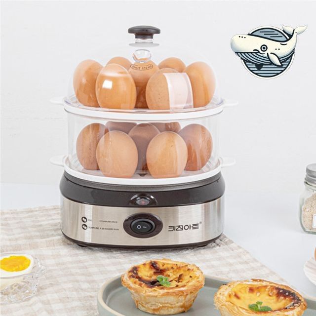 다용도 스팀 에그찜기 이중수납 가정용 쪄먹는