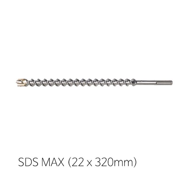 4날 SDS MAX(22mm x 320mm)비트 텅스텐카바이드팁