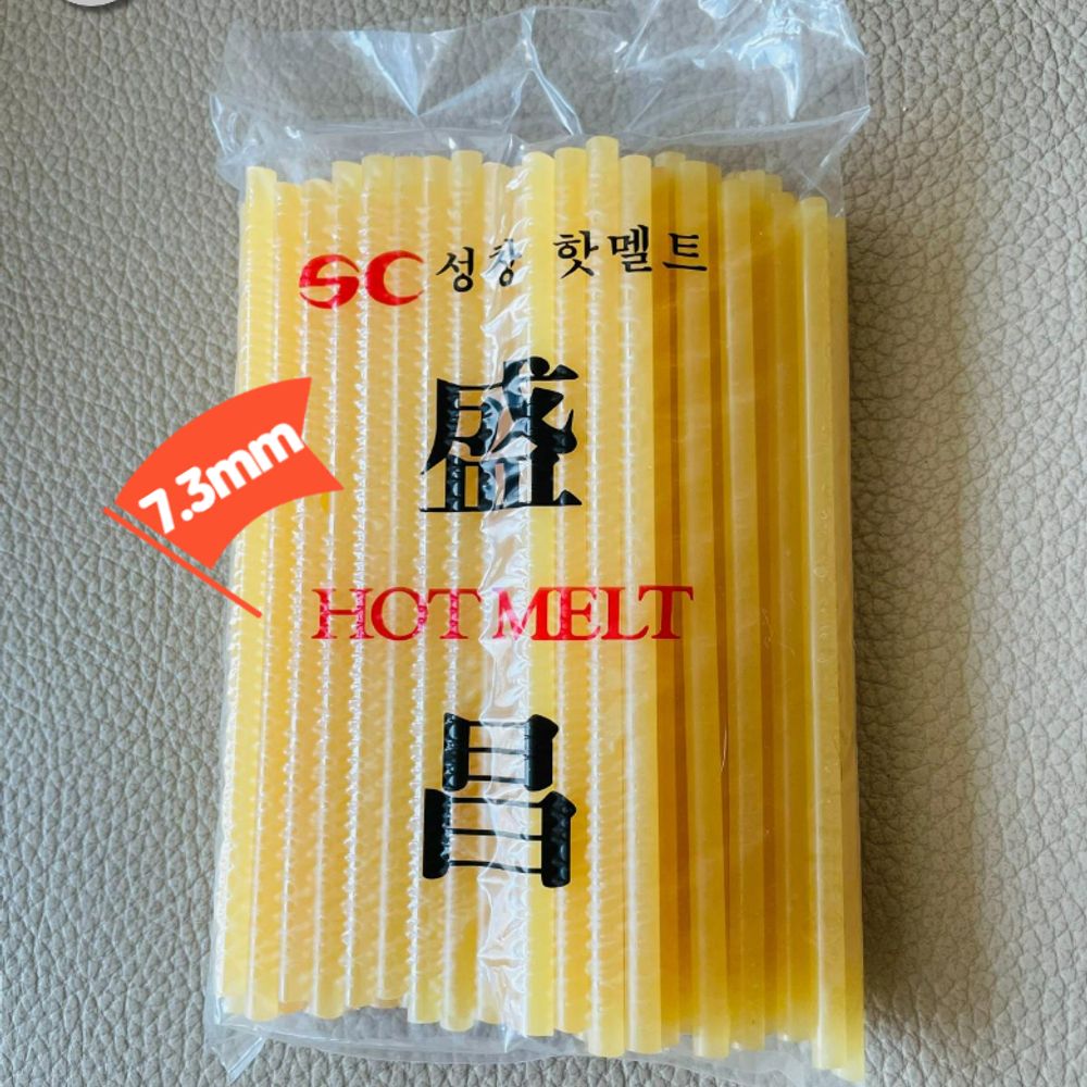 글루건심 노란색 강력한 성창핫멜 7.3mm1봉 약115개
