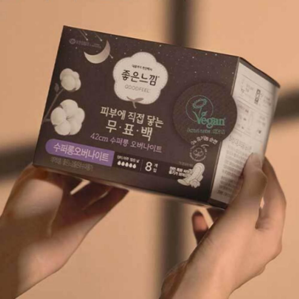 좋은느낌 순면 수퍼롱 오버나이트 8입x4팩 생리대