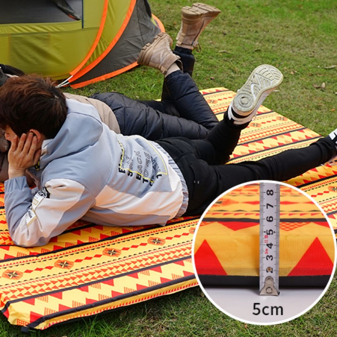 5CM 감성캠핑 자동충전 더블에어매트 색상랜덤