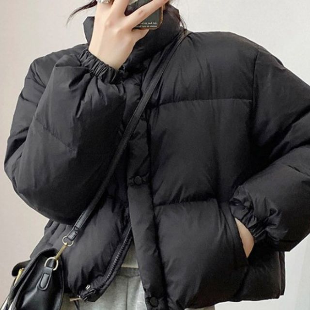 크롭 숏 패딩 재킷 ST0211