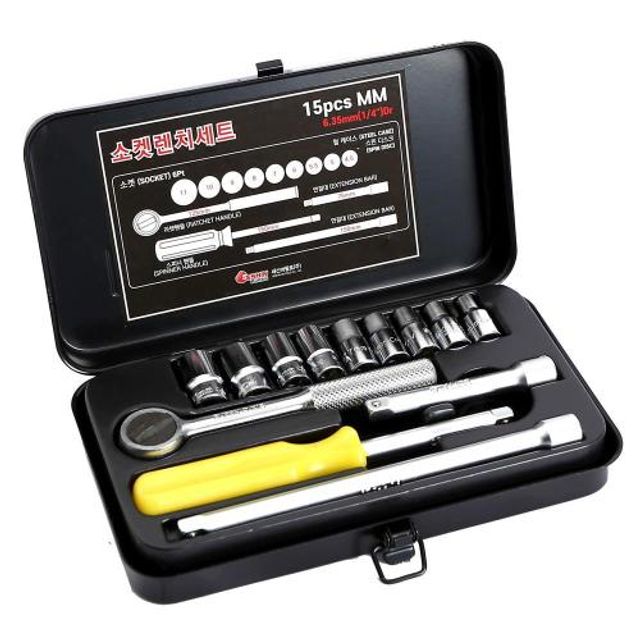 세신소켓렌치세트 1SET 1/4x15P mm