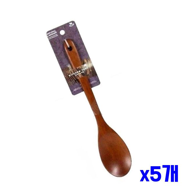 볶음스푼 나무 대형 옻칠 x5개