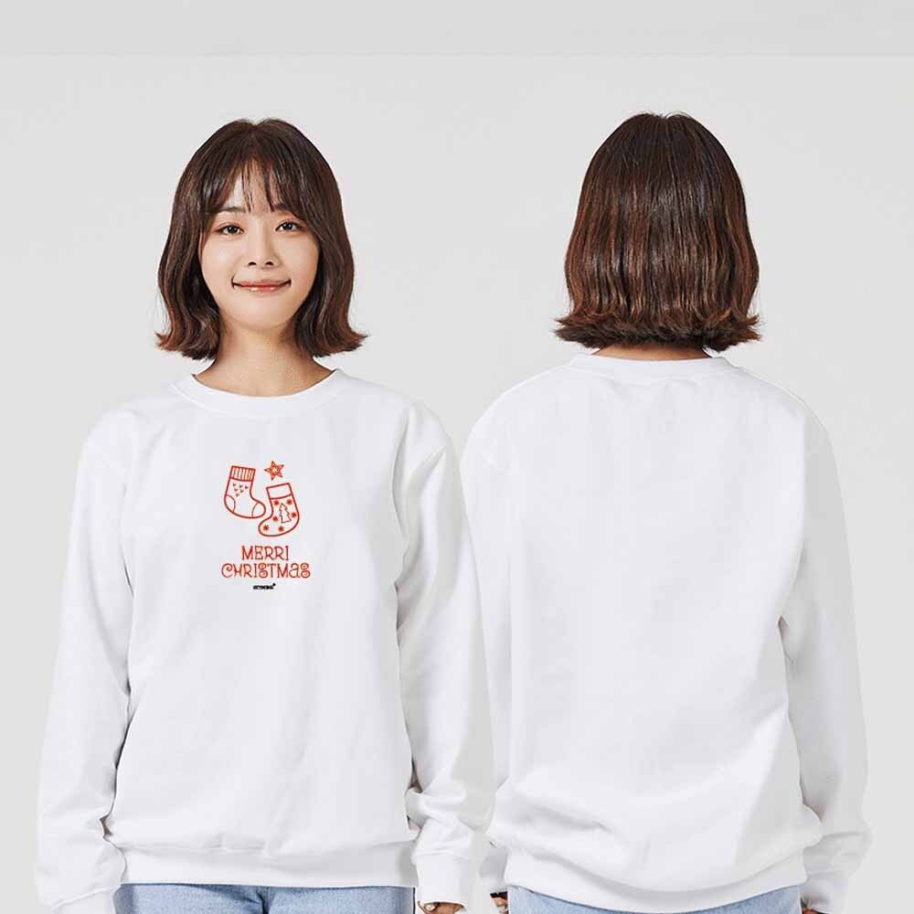내꺼 크리스마스 성탄절 양말 별 맨투맨 후드티