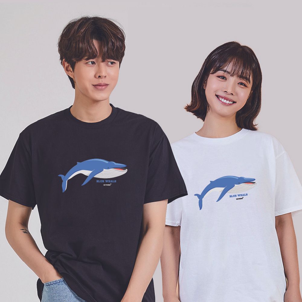 키밍 고래 BLUE WHALE 남녀공용티셔츠