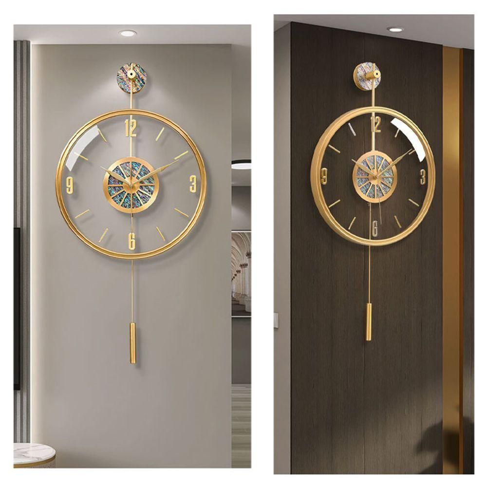 럭셔리 고급 벽시계 다이얼 모던 자개 투명 합금벽시계