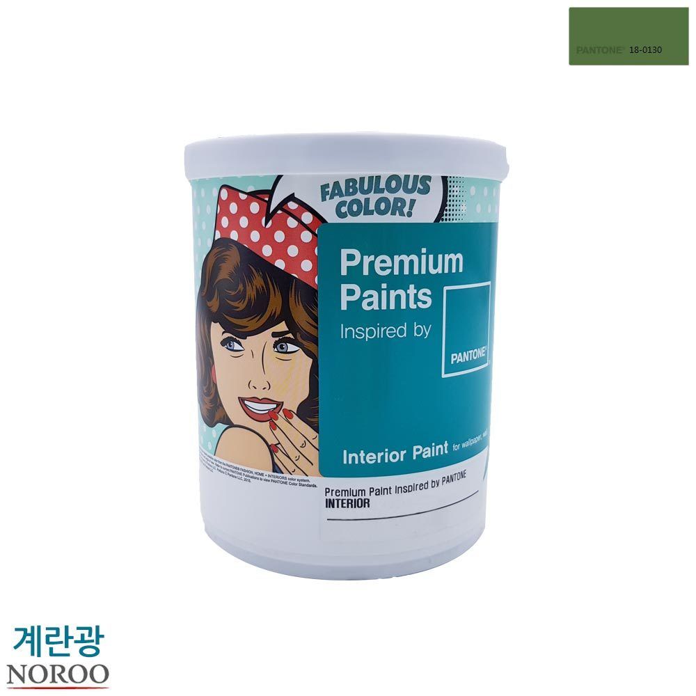 팬톤 내부용 계란광 수성페인트 1L 녹색18-0130