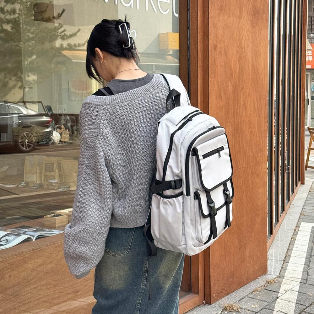 학생 직장인 데일리 캐주얼 포켓 백팩 가방