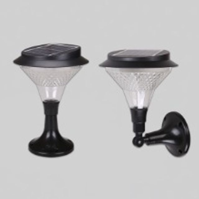 LED 태양광 정원등 60LED 블랙 벽부 겸용 이글스